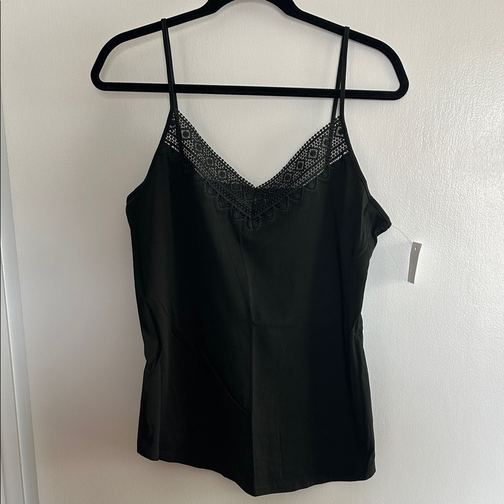 LOFT Black Lace Detail Camisole